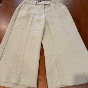 Express Editor Mid Rise Cropped Wide Leg Pant, Color: Seneca Rock (Tan), Size 10